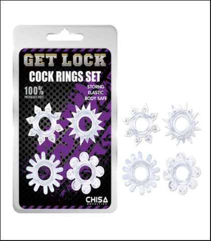 Set od 4 providna prstena za penis - get lock
