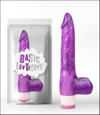 Realisticni vibrator sa testisima - luv pleaser purple