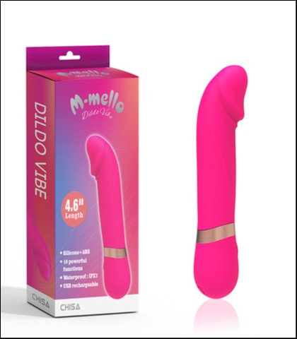 SILIKONSKI ROZE VIBRATOR - 12CM - DILDO VIBE