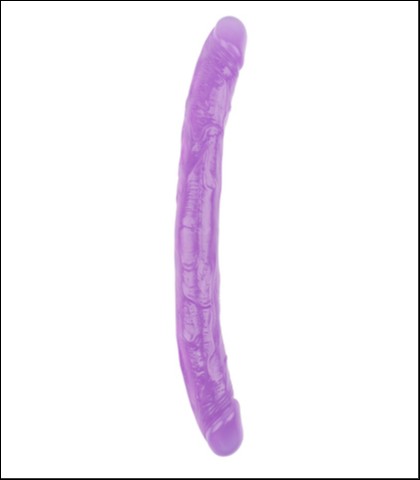 Ljubicasti dupli dildo - 33cm