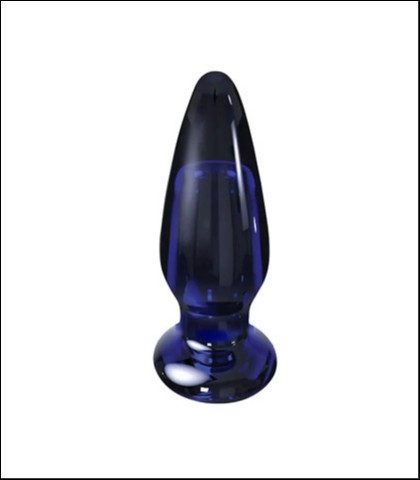 Stakleni analni dildo sa vibracijom shining vibrating glass plug