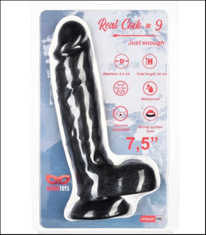 CRNI REALISTICNI DILDO SA TESTISIMA