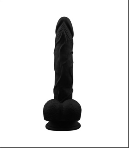 Realisticni silikonski dildo - crna boja