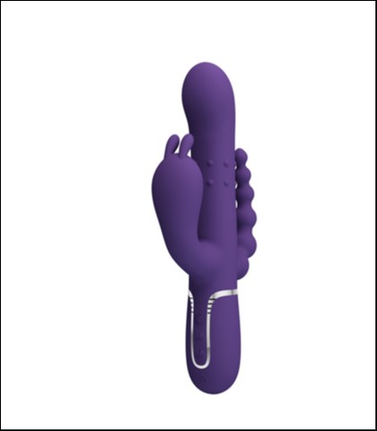 Silikonski vibrator sa trostrukom stimulacijom