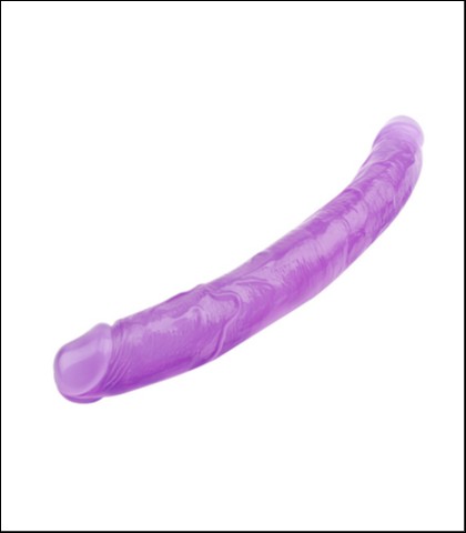 Ljubicasti dupli dildo - 33cm