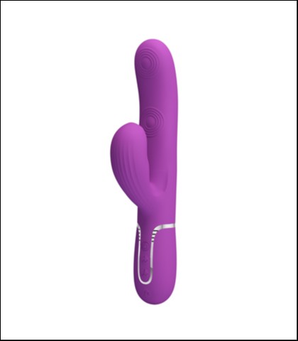 Silikonski vibrator sa nastavkom za klitoralnu stimulaciju u ljubicastoj boji