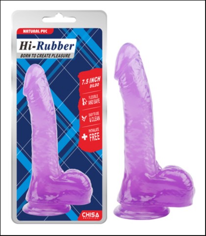 LJUBICASTI DILDO SA TESTISIMA - 20CM