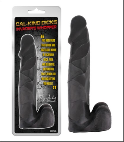Veliki crni dildo - 36cm - invaders whopper