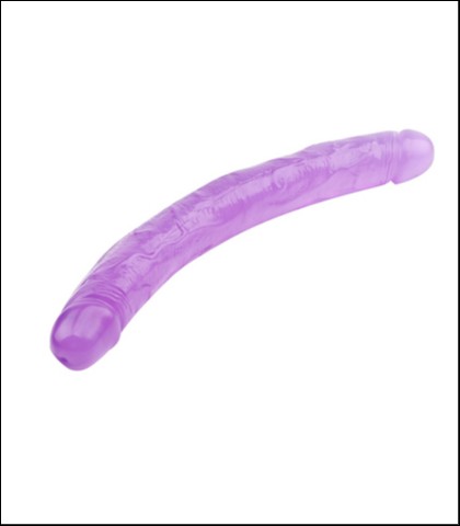 Ljubicasti dupli dildo - 33cm