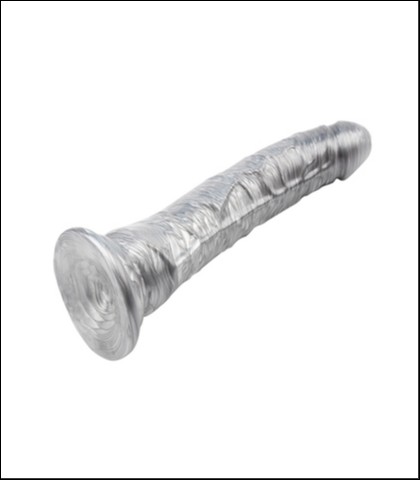 Srebrni dildo 22cm mike hawk silver