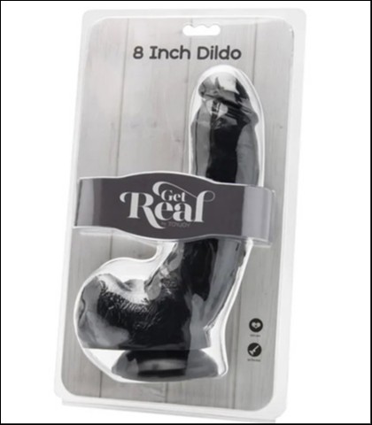 CRNI REALISTIčNI DILDO SA TESTISIMA 20CM