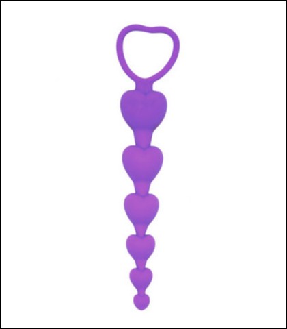 Ljubicaste silikonske analne kuglice 18cm