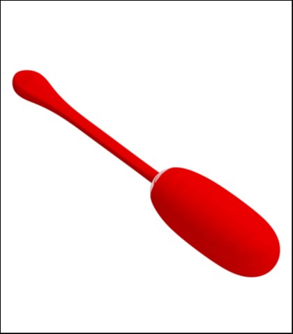 Mekano silikonsko vibro jaje kirk red