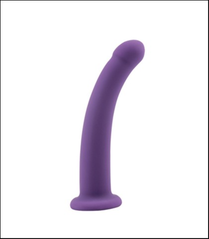 Ljubicasti silikonski dildo bez testisa