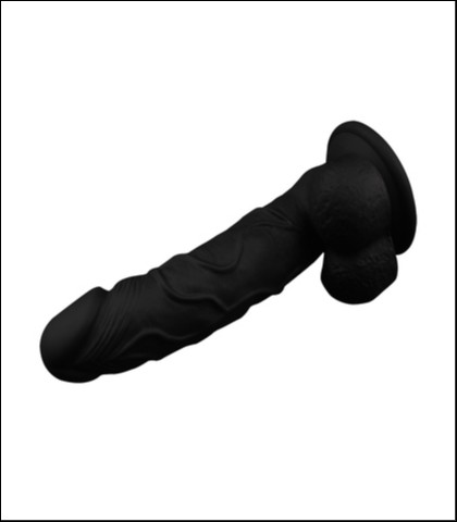 Realisticni silikonski dildo - crna boja
