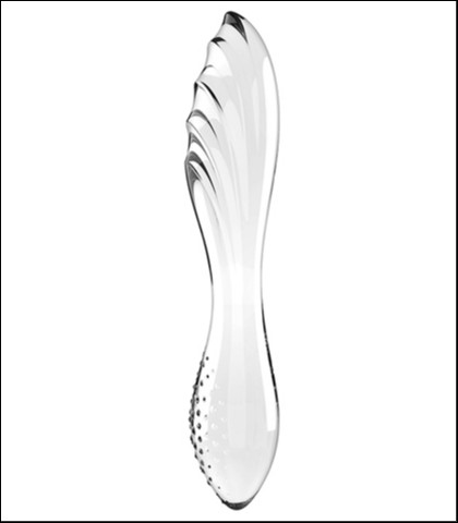 Satisfyer dazzling crystal glass dildo transparent 1