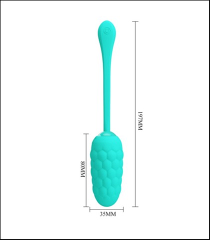 Silikonsko vibro jaje marina - tirkizna boja