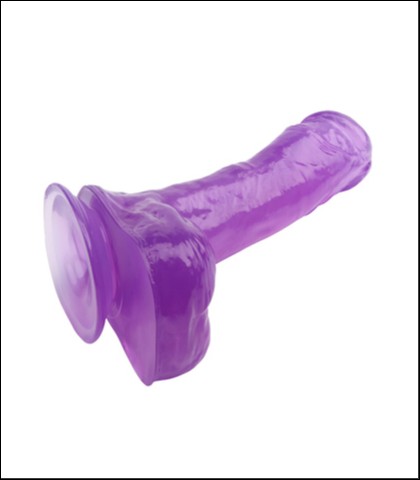 Ljubicasti dildo sa testisima - 20cm
