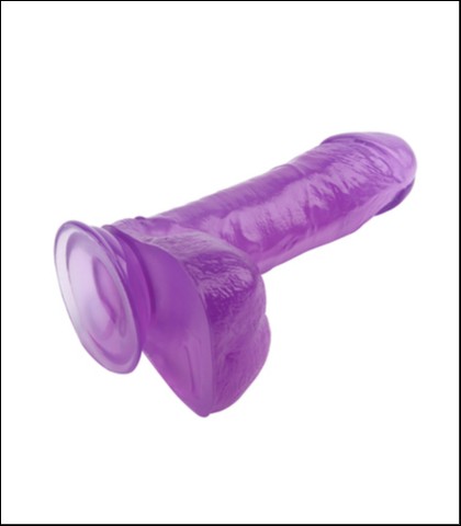 Ljubicasti realisticni dildo sa testisima - 20cm