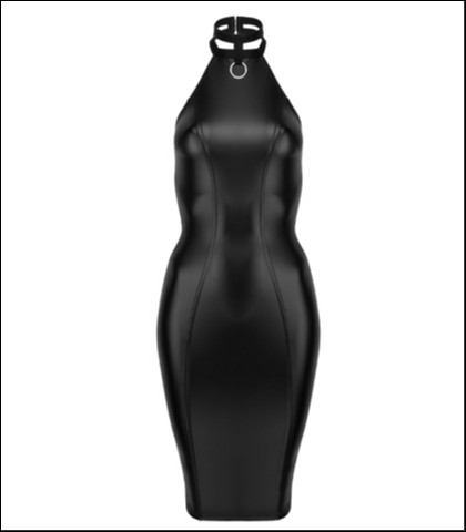 Seksi haljina sa rajsferslusom - noir