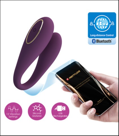 Vibrator za parove august - purple