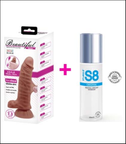 REALISTICNI DILDO BARON + S8 LUBRIKANT