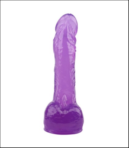 Ljubicasti dildo sa testisima - 20cm