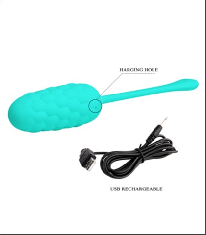 Silikonsko vibro jaje marina - tirkizna boja