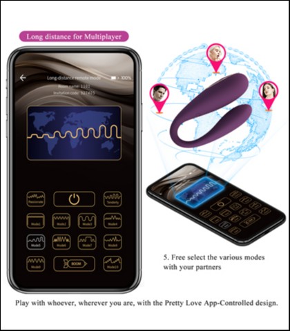 Vibrator za parove august - purple