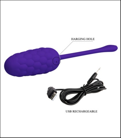 Mekano silikonsko vibro jaje marina - plava boja